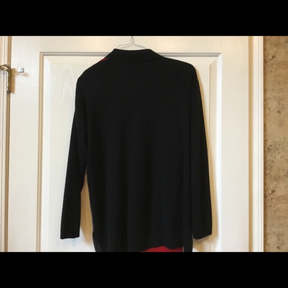 Women’s Karen Lessly Sweater, Sz M Black,Red&White - Picture 7 of 7